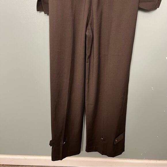 NWT & Other Stories Tailored Long Sleeve Jumpsuit Dark Brown Women’s Size 2 - Picture 8 of 14